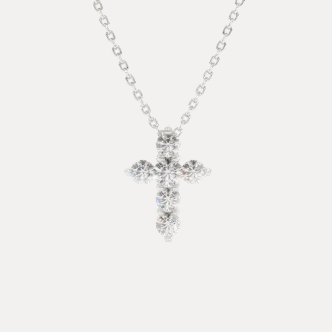 Dainty Cross Necklace Silver