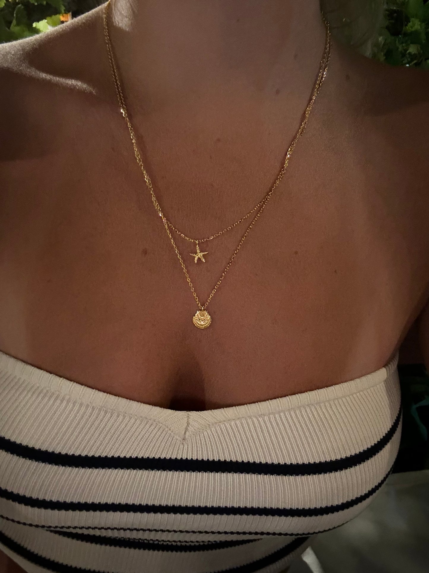 a Shell Necklace Gold