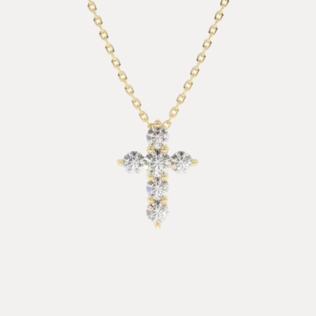 Dainty Cross Necklace Gold